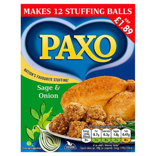 PAXO Sage & Onion Stuffing Mix 170g