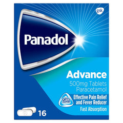 Panadol Advance Pain Relief Tablets, 500 mg Paracetamol Tablets, Pack of 16