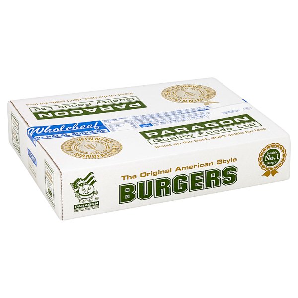 Paragon Wholebeef Halal Burgers 48 x 56g (2.68kg)