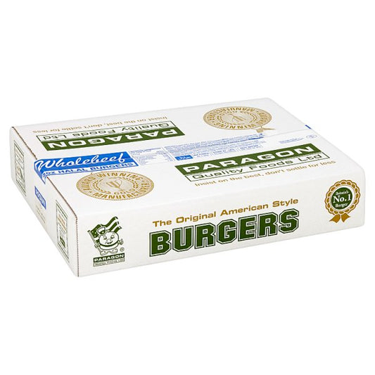 Paragon Wholebeef Halal Burgers 48 x 56g (2.68kg)