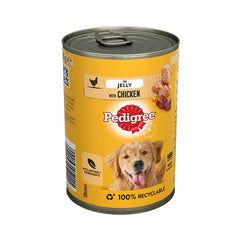 Pedigree Adult Wet Dog Food Tin Chicken in Jelly 385g