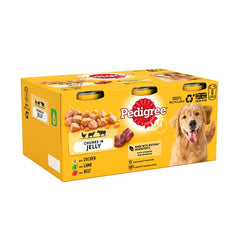 Pedigree Adult Wet Dog Food Tins Mixed in Jelly 385g