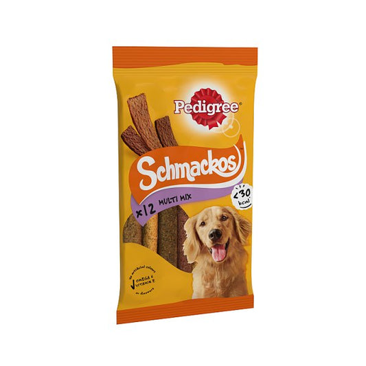 Pedigree Schmackos Adult Dog Treats Multi Mix 12 Strips 86g