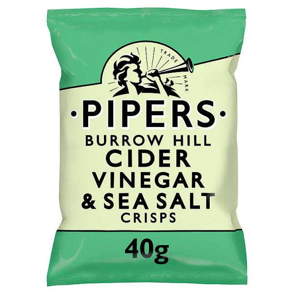 Pipers Burrow Hill Cider Vinegar & Sea Salt Crisps 40g