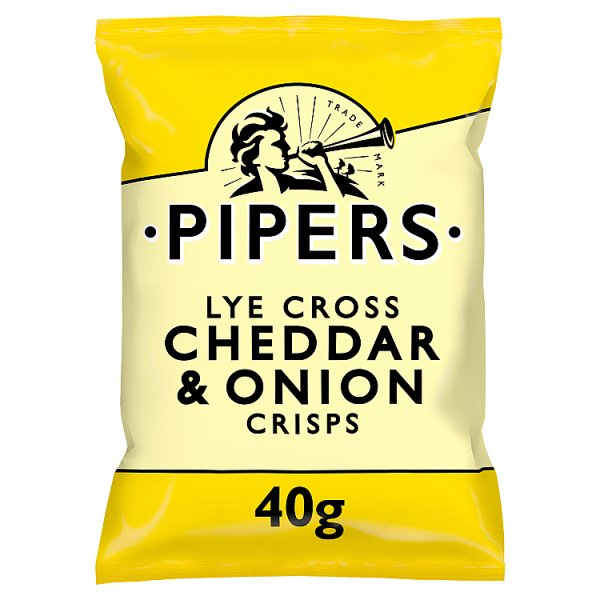 Pipers Lye Cross Cheddar & Onion Crisps 40g