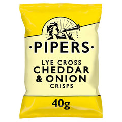 Pipers Lye Cross Cheddar & Onion Crisps 40g