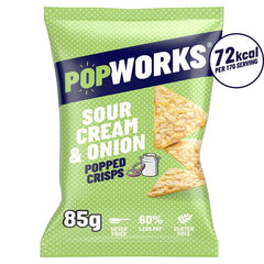 Popworks Sour Cream & Onion Sharing Popped Crisps 85g