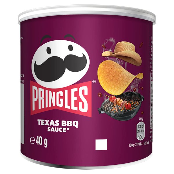 Pringles Texas BBQ Sauce Crisps Can 40g