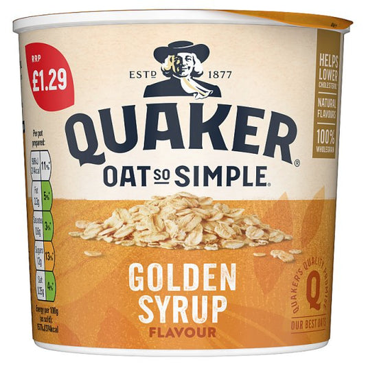 Quaker Oat So Simple Golden Syrup Porridge Pot £1.29 RRP PMP 57g