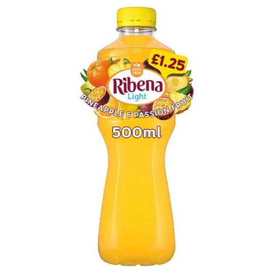 Ribena Pineapple & Passion Fruit Juice Drink No Added Sugar 500ml £1.25