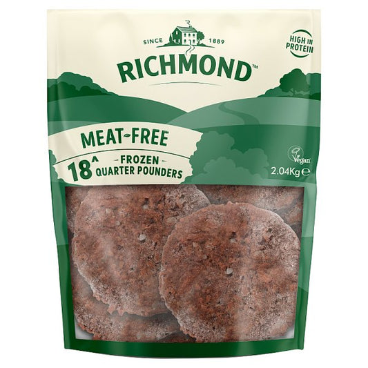 Richmond 18 Meat-Free Frozen Quarter Pounders 2.04kg