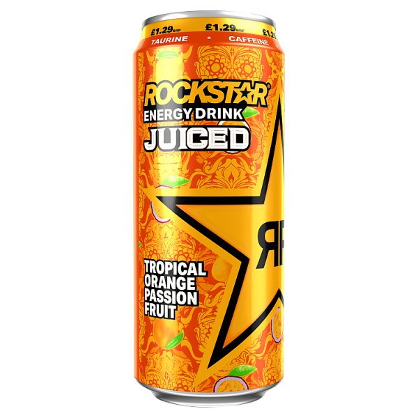 Rockstar Energy Drink Juiced Tropical Orange Passion Fruit 500ml