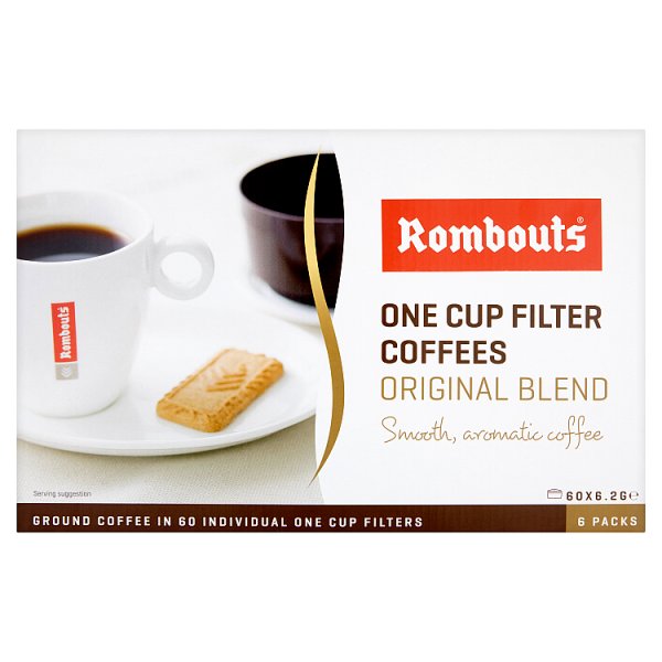 Rombouts One Cup Filter Coffees Original Blend 6 Packs 60 x 6.2g