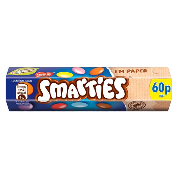 Smarties Milk Chocolate Tube 38g