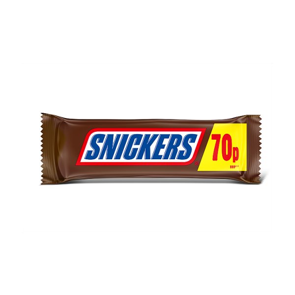 Snickers Caramel, Nougat, Peanuts & Milk Chocolate Snack Bar £0.70 PMP 48g