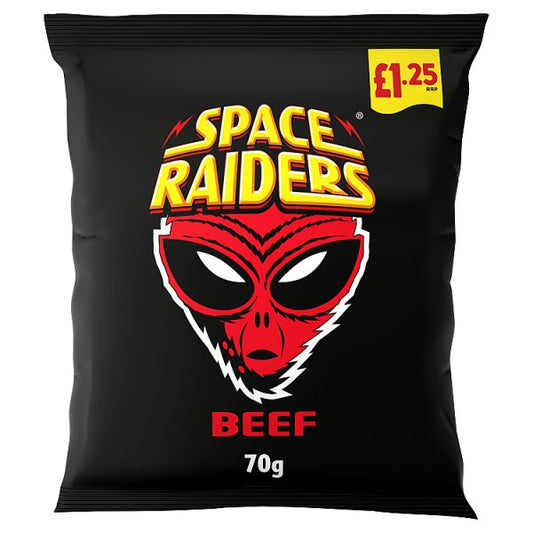 Space Raiders Beef Flavour Cosmic Corn Snacks 70g