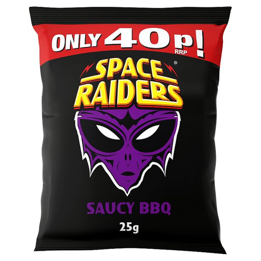 Space Raiders Saucy BBQ Flavour Cosmic Corn Snacks 25g