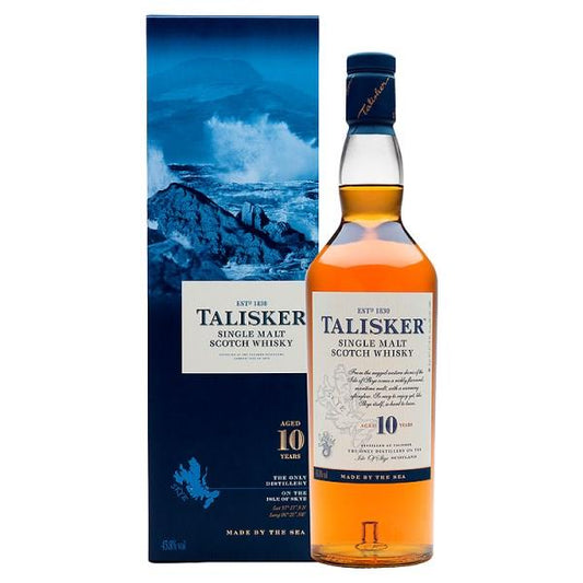 Talisker 10 YO Single Malt Scotch Whisky with Ltd Edition Gift Pack- Two Rocking Glasses 70 cl