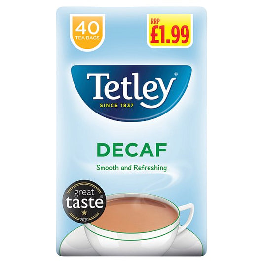 Tetley Decaf 40 Tea Bags 125g