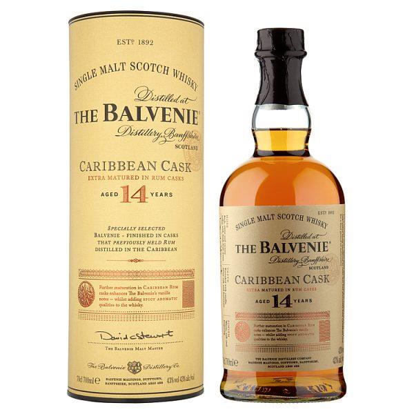 The Balvenie Caribbean Cask Aged 14 Years Single Malt Scotch Whisky 70cl