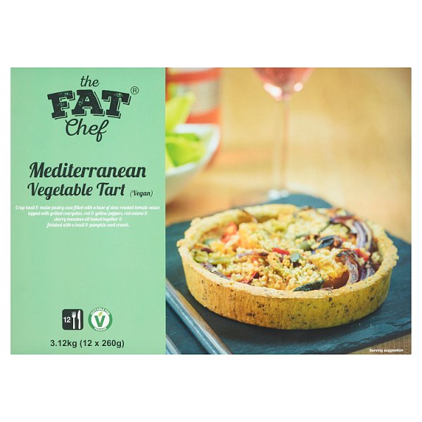 The Fat Chef Mediterranean Vegetable Tart (Vegan) 12 x 260g (3.12kg)