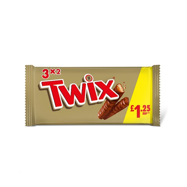 Twix Caramel & Milk Chocolate Fingers Biscuit Snack Bars Multipack £1.25 PMP 3 x 40g