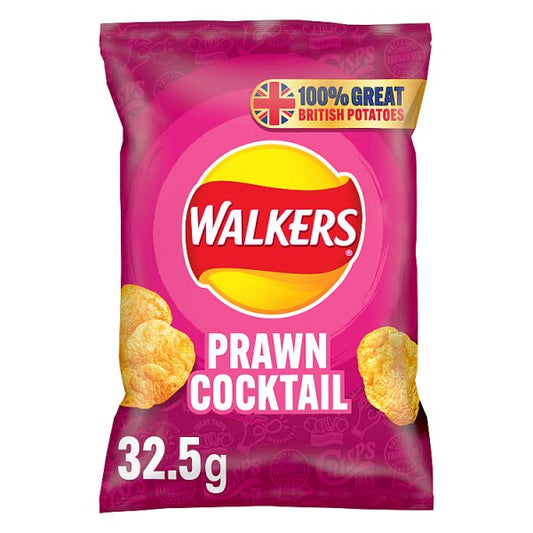 Walkers Prawn Cocktail Crisps 32.5g