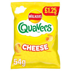 Walkers Quavers Cheese Snacks Crisps £1.25 RRP PMP 54g