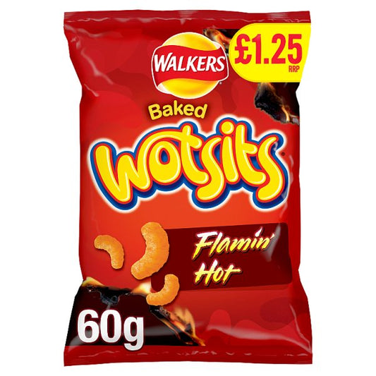 Walkers Wotsits Flamin' Hot Snacks £1.25 RRP PMP 60g