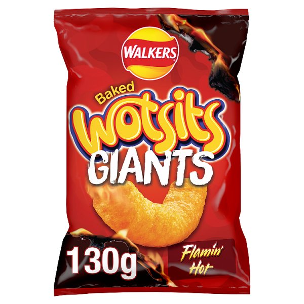 Walkers Wotsits Giants Flamin' Hot Snacks Crisps 130g