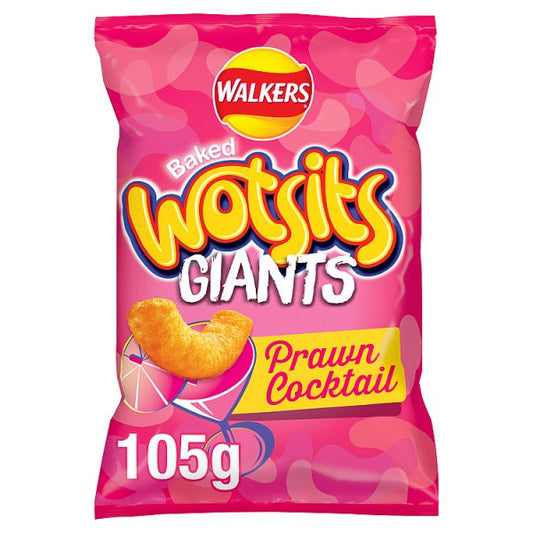 Walkers Wotsits Giants Prawn Cocktail Snacks Crisps 105g