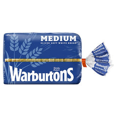 Warburtons Medium Sliced Soft White Bread 400g