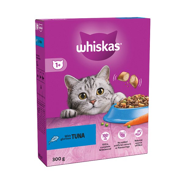 Whiskas 1+ Tuna Adult Dry Cat Food 300g