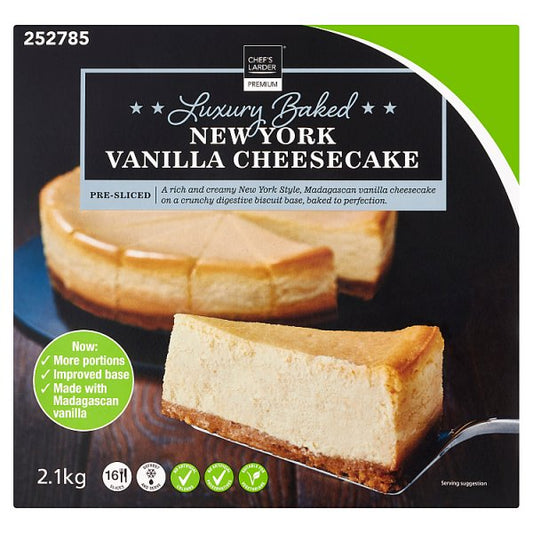 Chef's Larder Premium Luxury Baked New York Vanilla Cheesecake 2.1kg