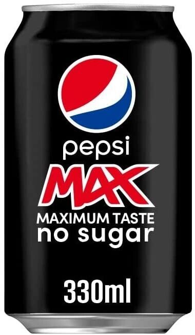 Pepsi Max No Sugar Cola PMP Can 330ml